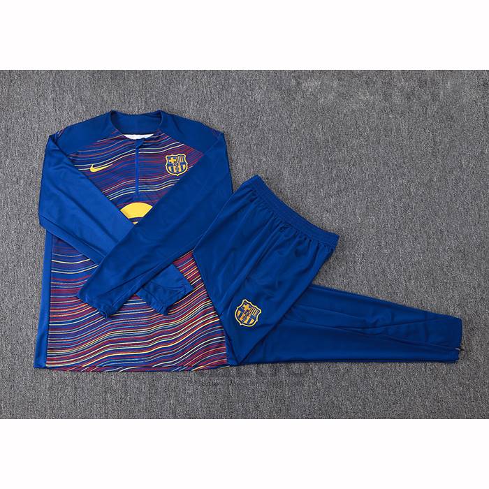 Tuta da Track di Felpa FC Barcellona Bambino 2025-2026 Blu Giallo